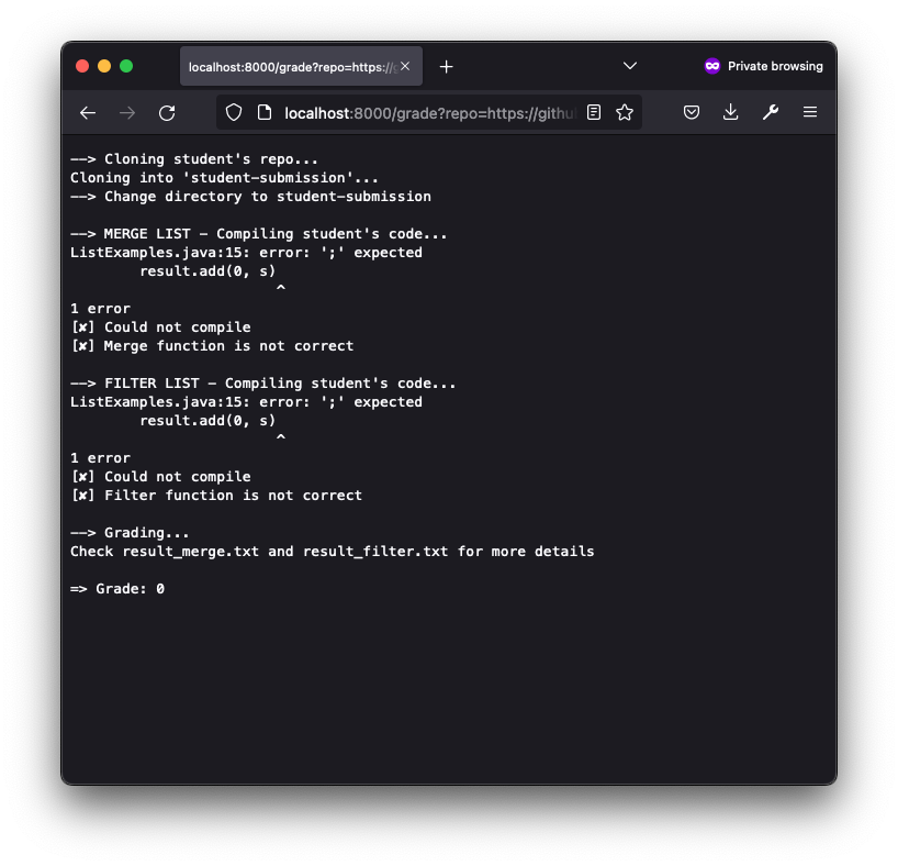 List methods compile error